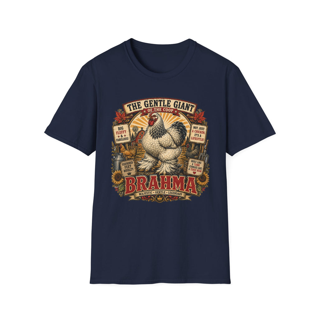The Gentle Giant of the Coop Brahma T-Shirt — Big Fluffy Farmhouse Tee