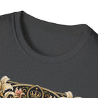 Crowned by Nature Polish Chicken T-Shirt — Vintage Botanical Hen Tee