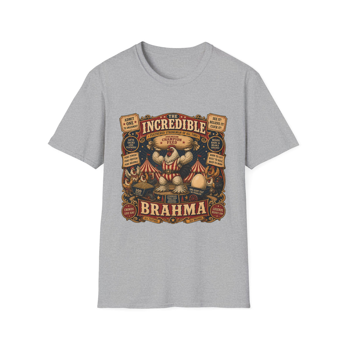 Incredible Feathered Strongman Brahma T-shirt, photo 3