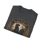 Ayam Cemani Heritage Badge T-Shirt — Rare All-Black Rooster Graphic Tee