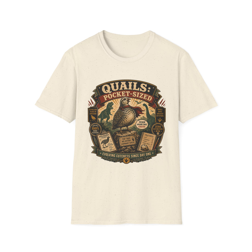 Quailasaurus T-Shirt — The Legendary Mini Dino Quail Graphic Tee