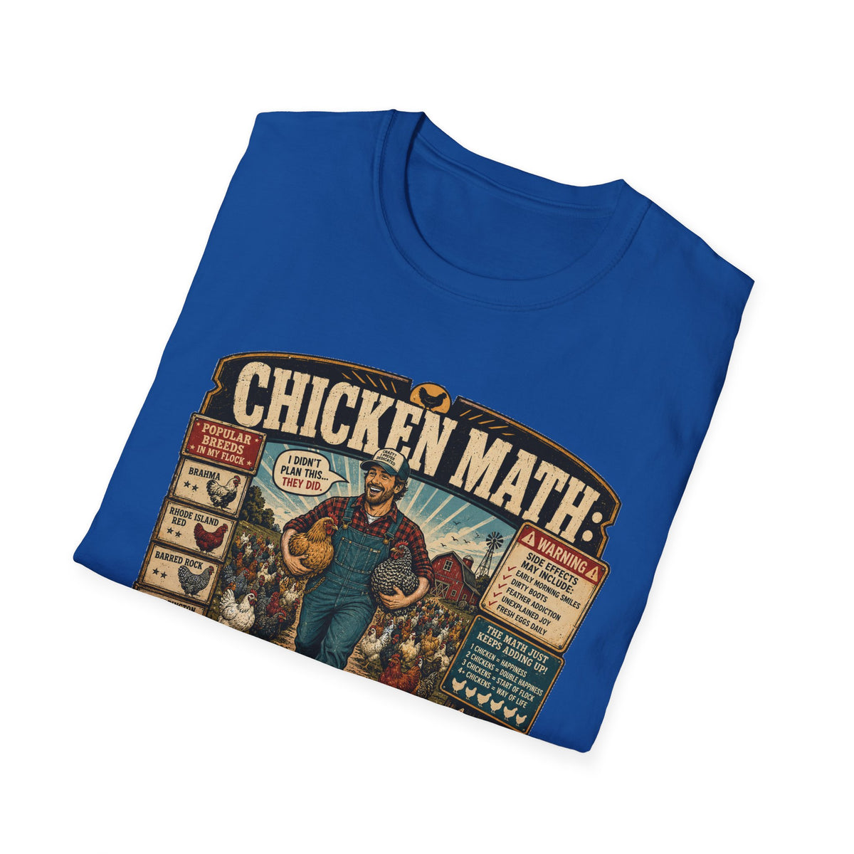 Chicken Math Farm Fun T-Shirt — Popular Breeds In My Flock Tee