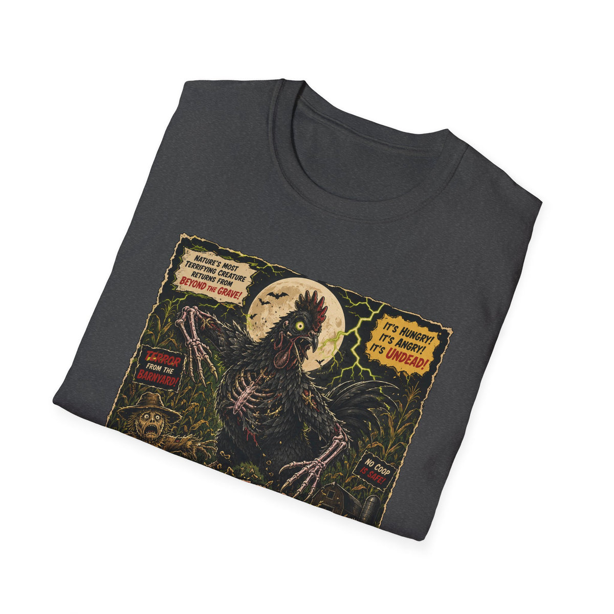 Attack of the Undead Hen T-Shirt — Zombie Chicken Halloween Tee