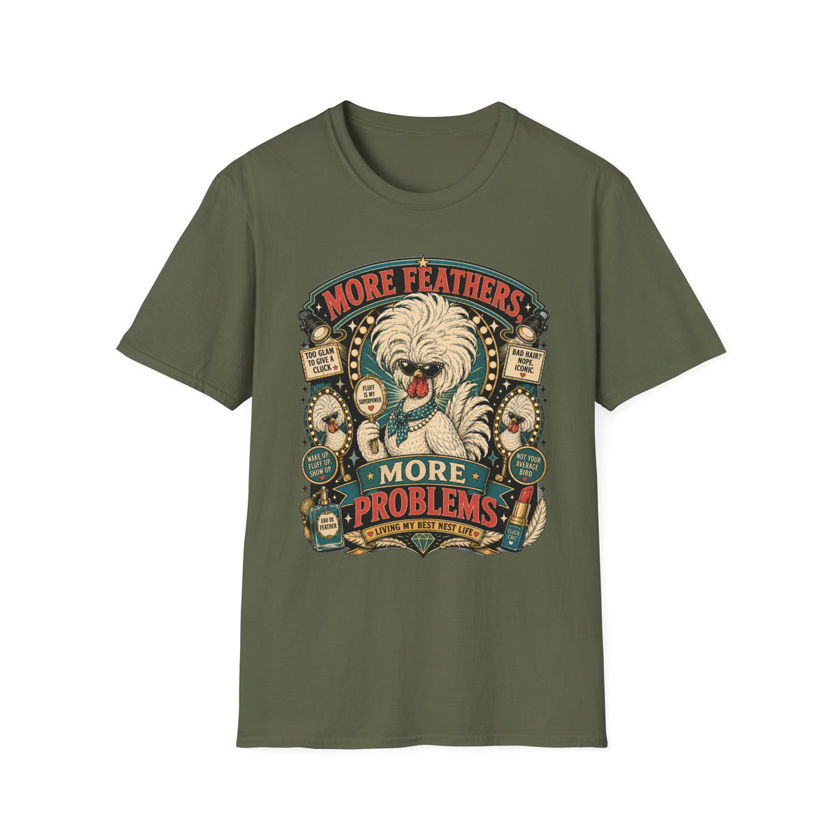 More Feathers, More Problems Polish Chicken T-shirt, photo 6