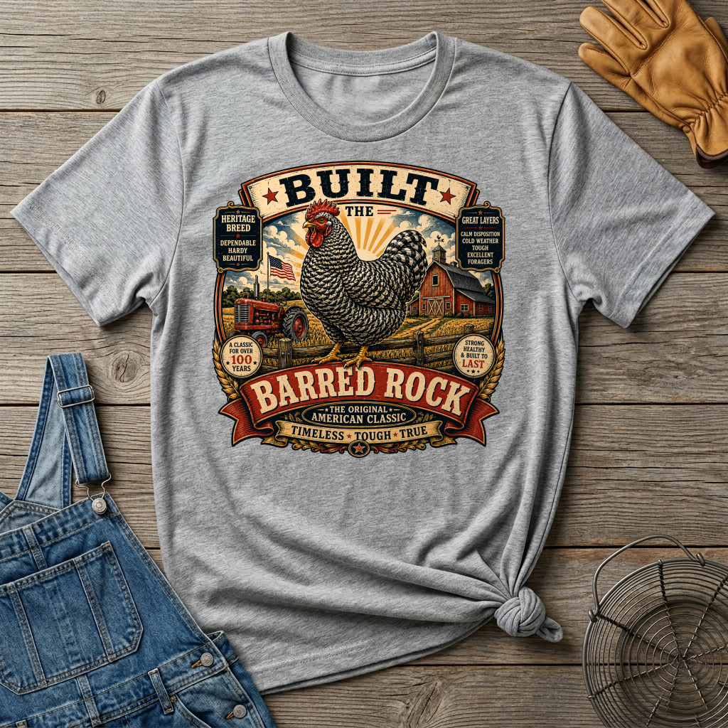 Barred Rock Heritage Farm T-shirt by FeatherPunk