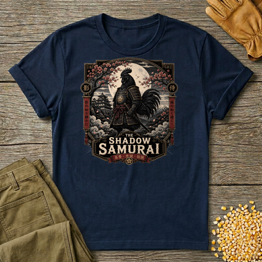 Shadow Samurai Ayam Cemani T-shirt by FeatherPunk