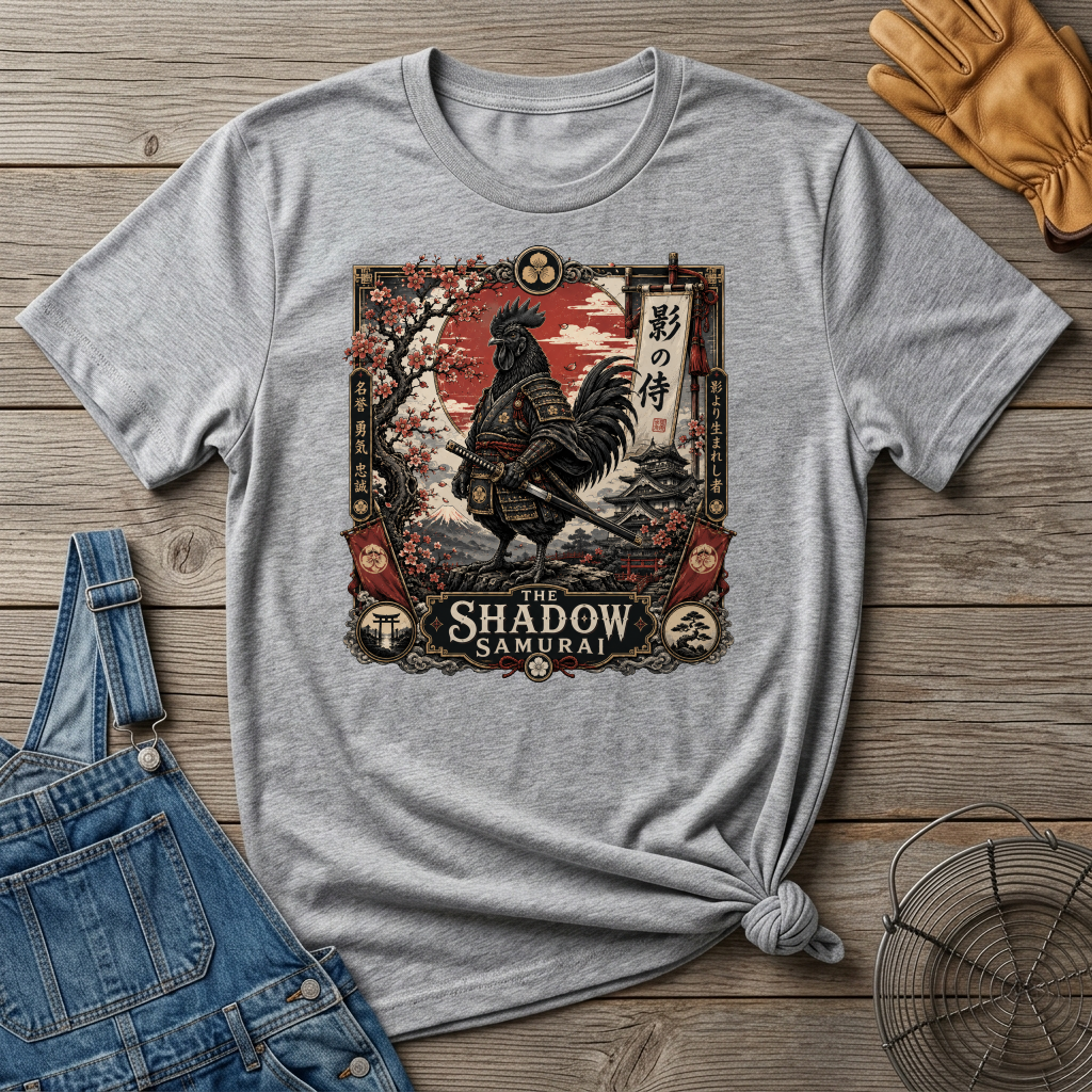 Shadow Samurai Ayam Cemani T-shirt by FeatherPunk