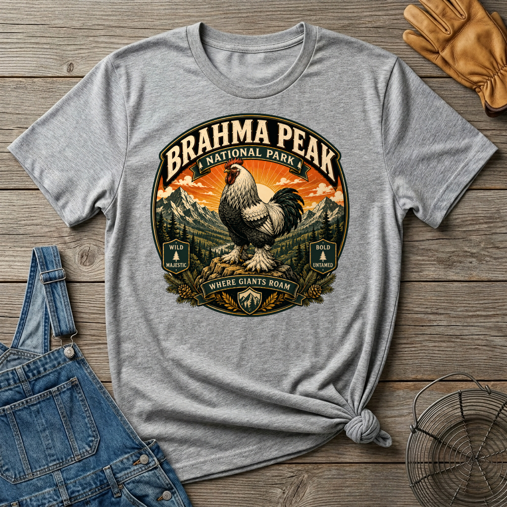 Brahma Peak National Park Brahma T-shirt by FeatherPunk