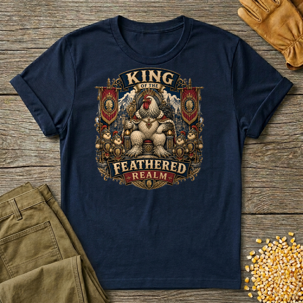 King of the Feathered Realm Brahma T-shirt by FeatherPunk