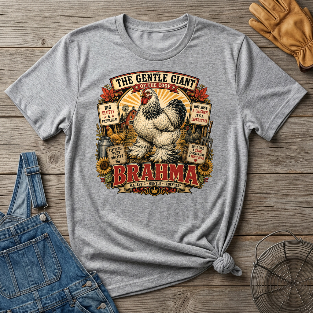 The Gentle Giant of the Coop Brahma T-shirt by FeatherPunk