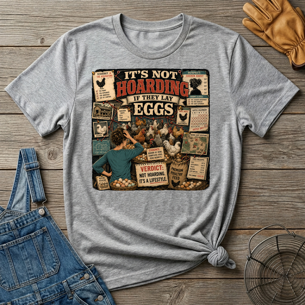 It's Not Hoarding If They Lay Eggs T-shirt by FeatherPunk