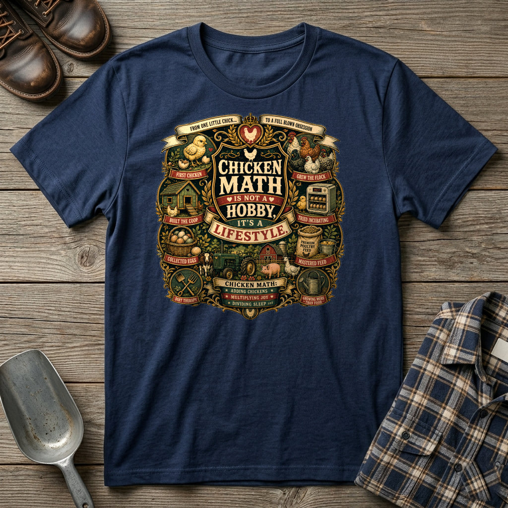 Chicken Math Is Not a Hobby It's a Lifestyle T-shirt by FeatherPunk