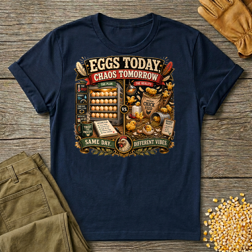 Eggs Today Chaos Tomorrow Hatching T-shirt by FeatherPunk