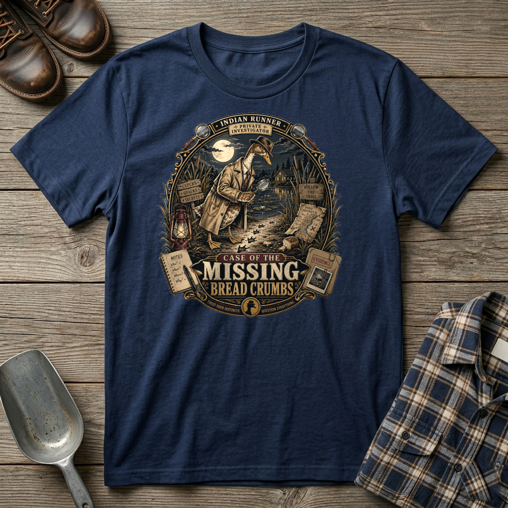 The Case of the Missing Breadcrumbs Indian Runner T-shirt by FeatherPunk