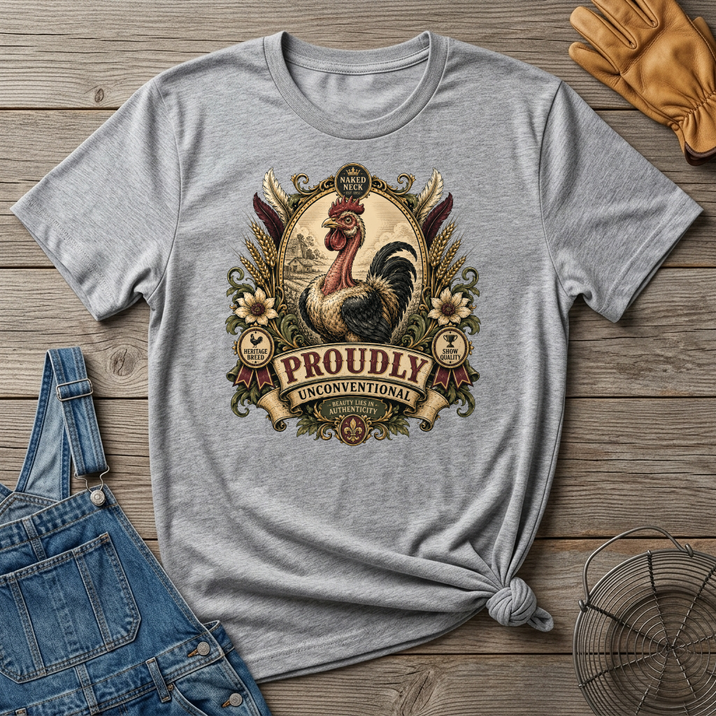 Proudly Unconventional Naked Neck T-shirt by FeatherPunk