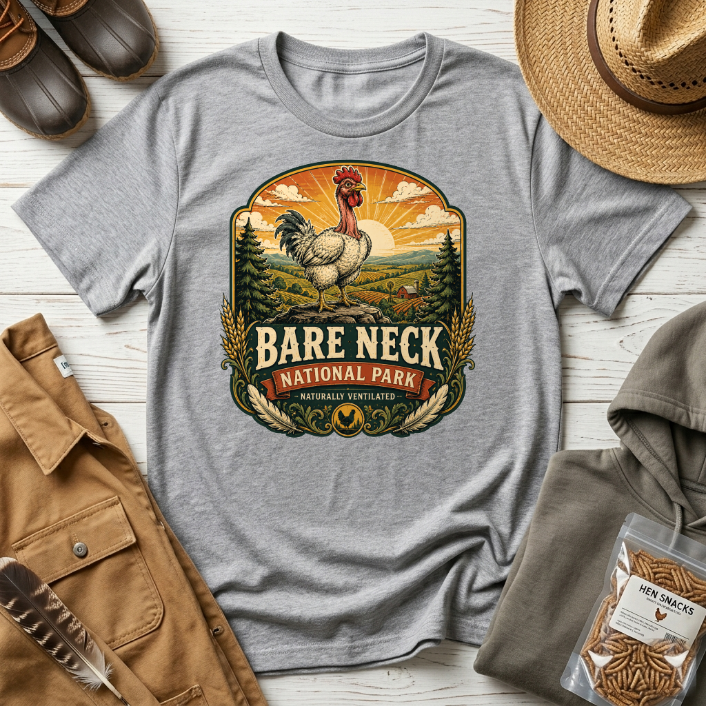 Bare Neck National Park Emblem Naked Neck T-shirt by FeatherPunk