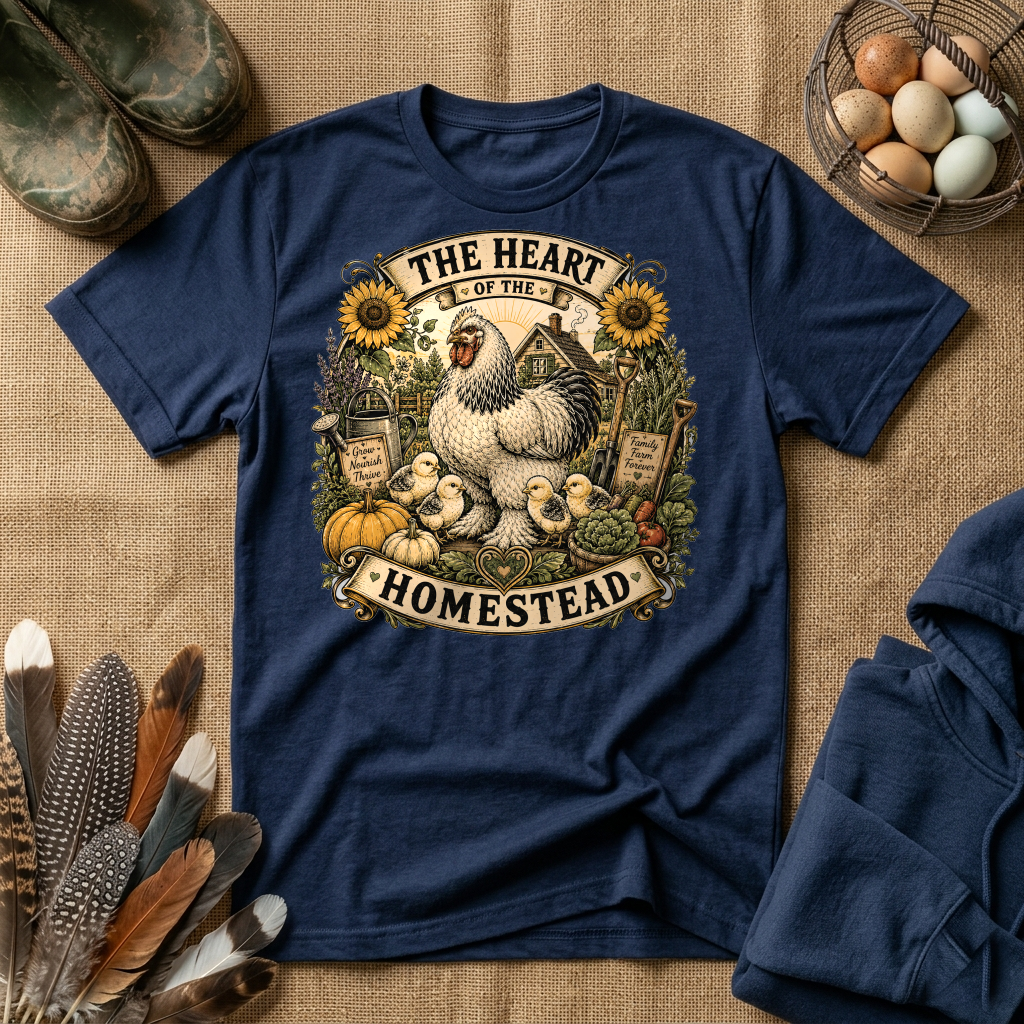 The Heart of the Homestead Brahma T-shirt by FeatherPunk