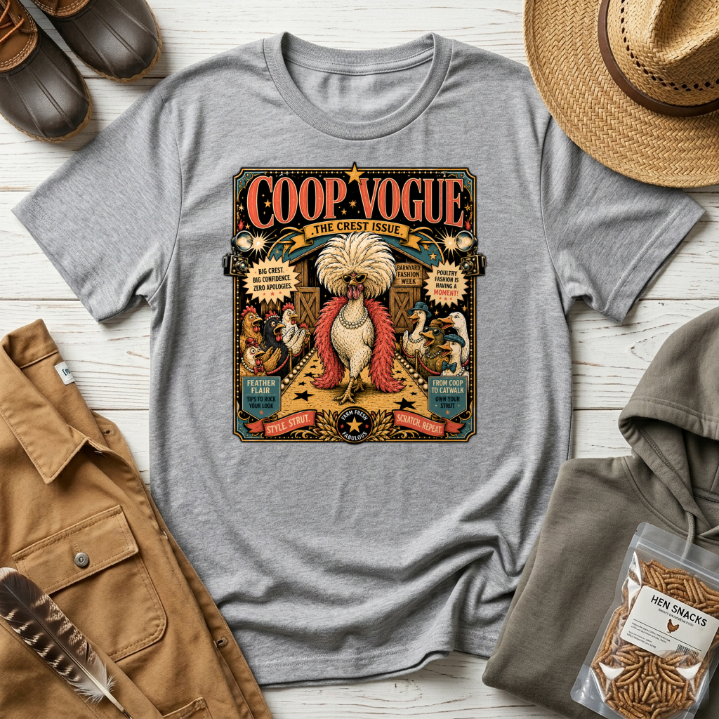 Coop Vogue Barnyard Fashion Week Polish Chicken T-Shirt