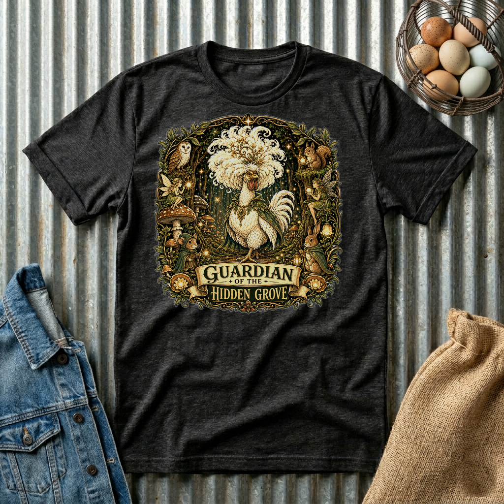 Guardian of the Hidden Grove Polish Chicken T-shirt by FeatherPunk