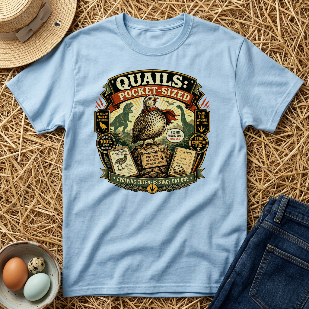Quailasaurus T-shirt by FeatherPunk