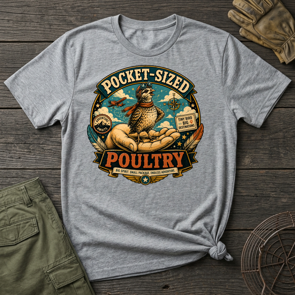 Tiny Quail Adventures T-shirt by FeatherPunk