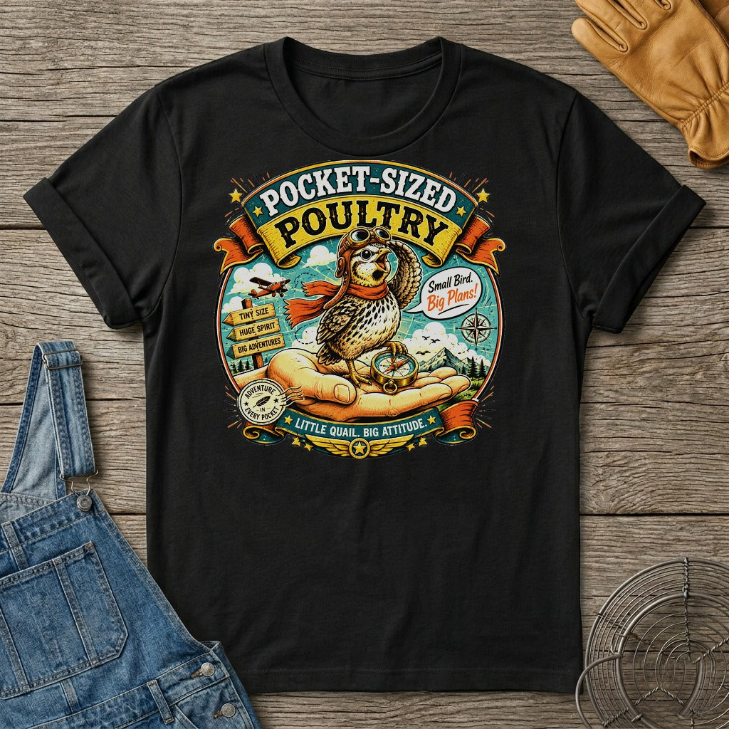Tiny Quail Adventures T-shirt by FeatherPunk