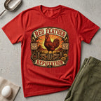 Red Feather Ranch Emblem Rhode Island Red T-shirt by FeatherPunk