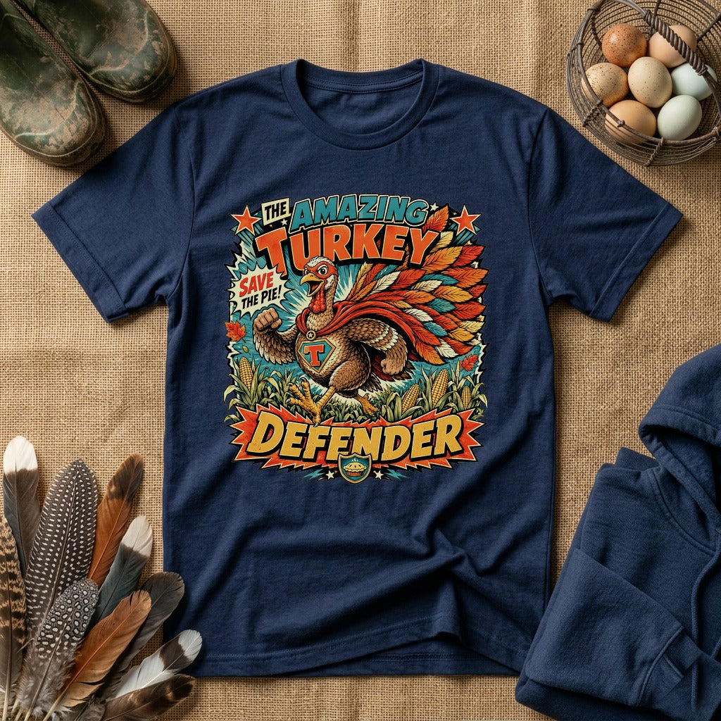 The Amazing Turkey Defender T-shirt by FeatherPunk