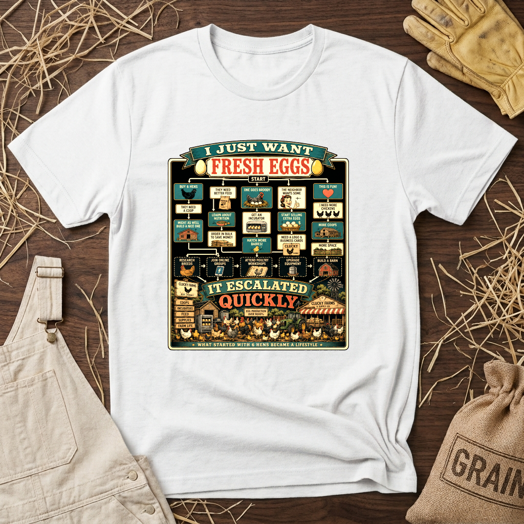 I Just Want Fresh Eggs T-shirt by FeatherPunk