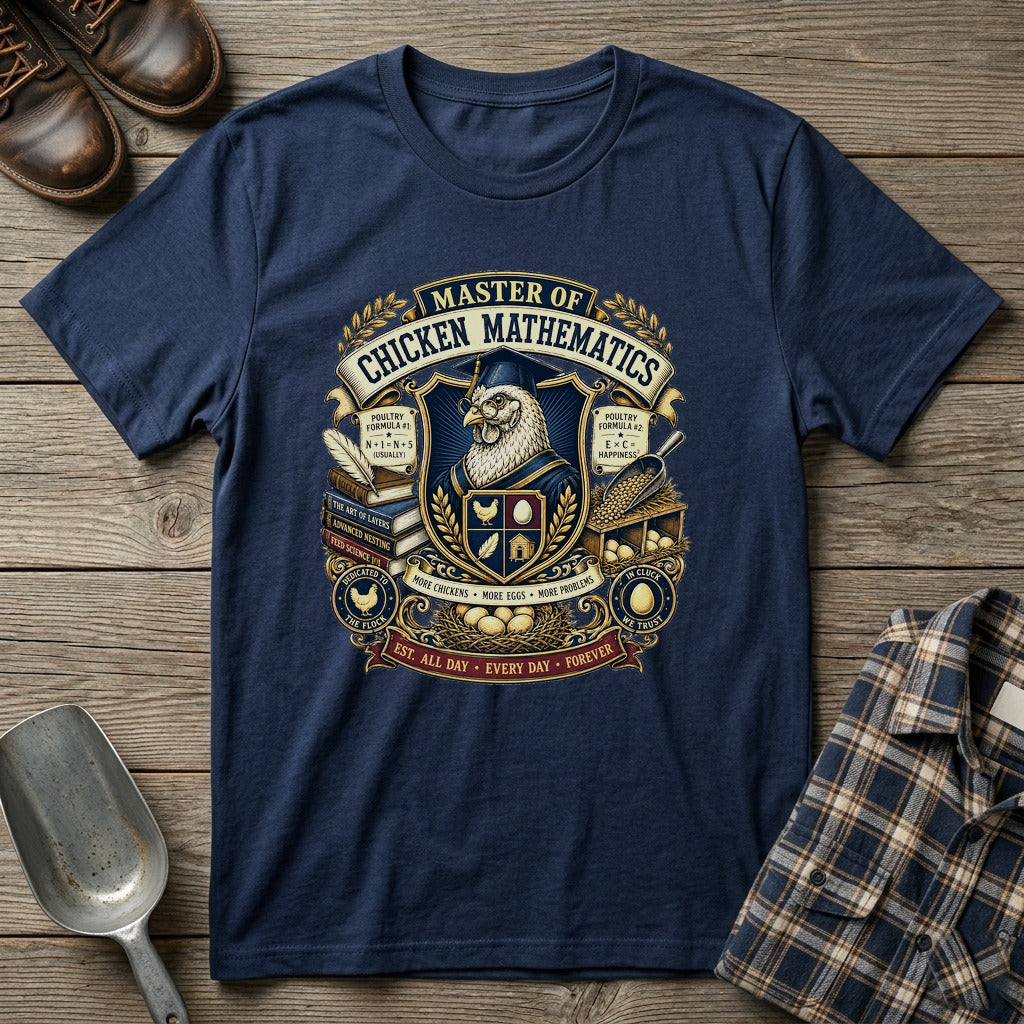 Master of Chicken Mathematics T-shirt by FeatherPunk