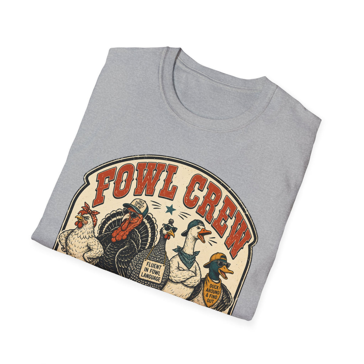 Fowl Crew Vintage Poultry T-Shirt – Funny Farm Animal Graphic Tee