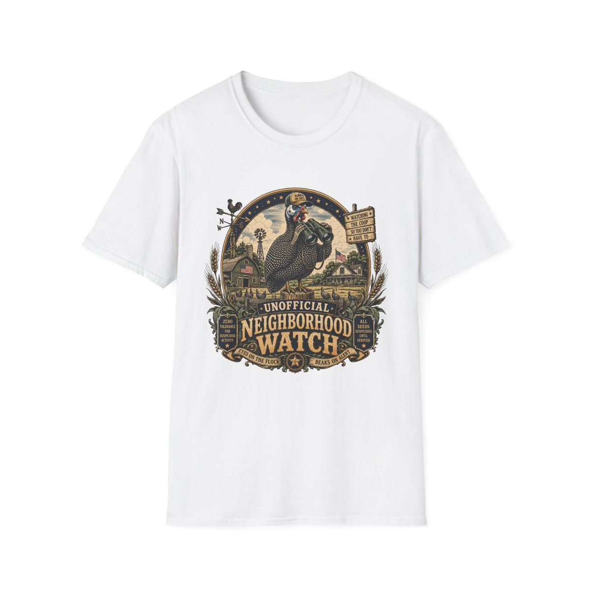 Guinea Fowl Neighborhood Watch T-shirt, photo 2