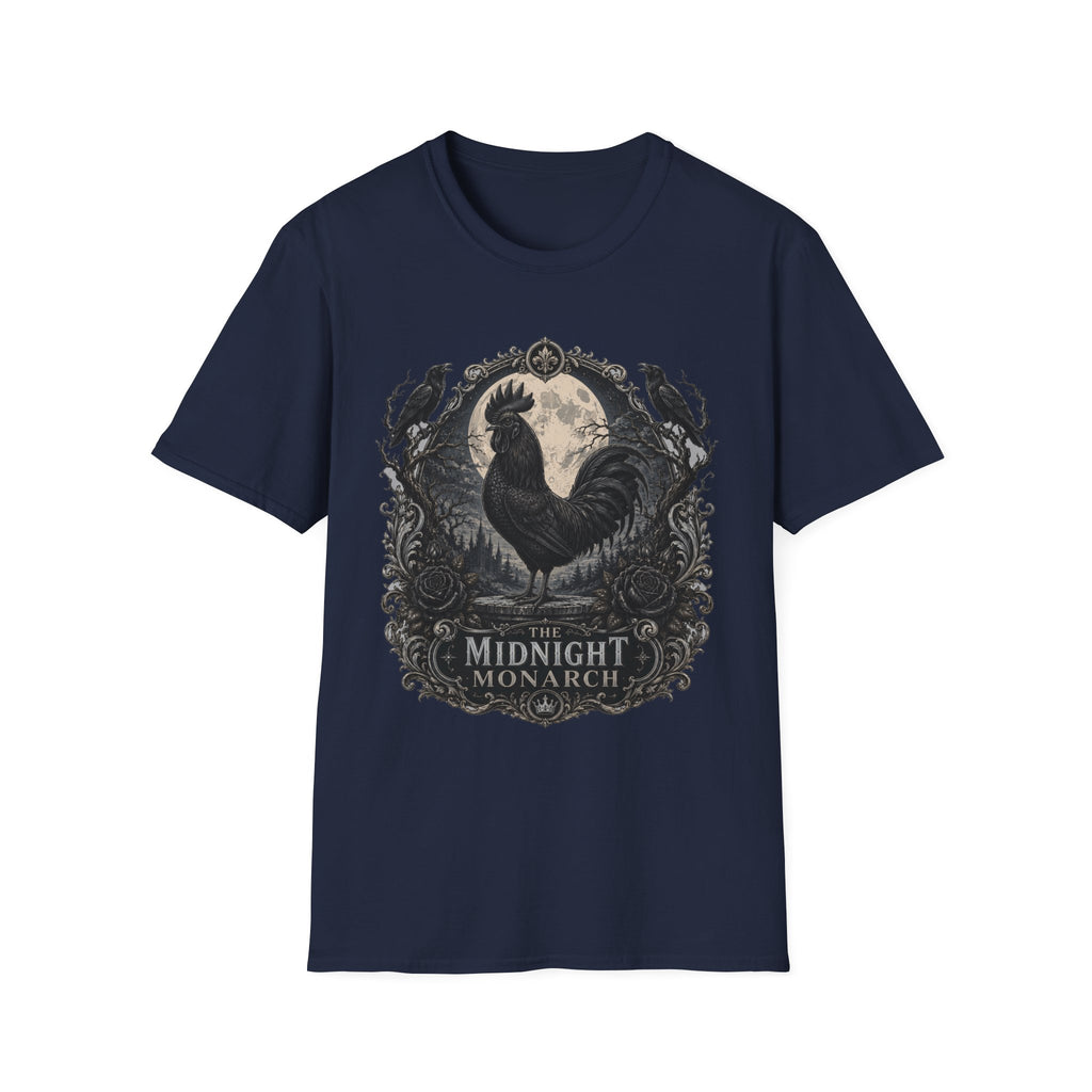 The Midnight Monarch Ayam Cemani T-Shirt — Moonlit Rooster Graphic Tee