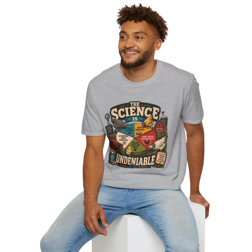 The Science Is Undeniable T-Shirt — Chicken Math Pie Chart Tee