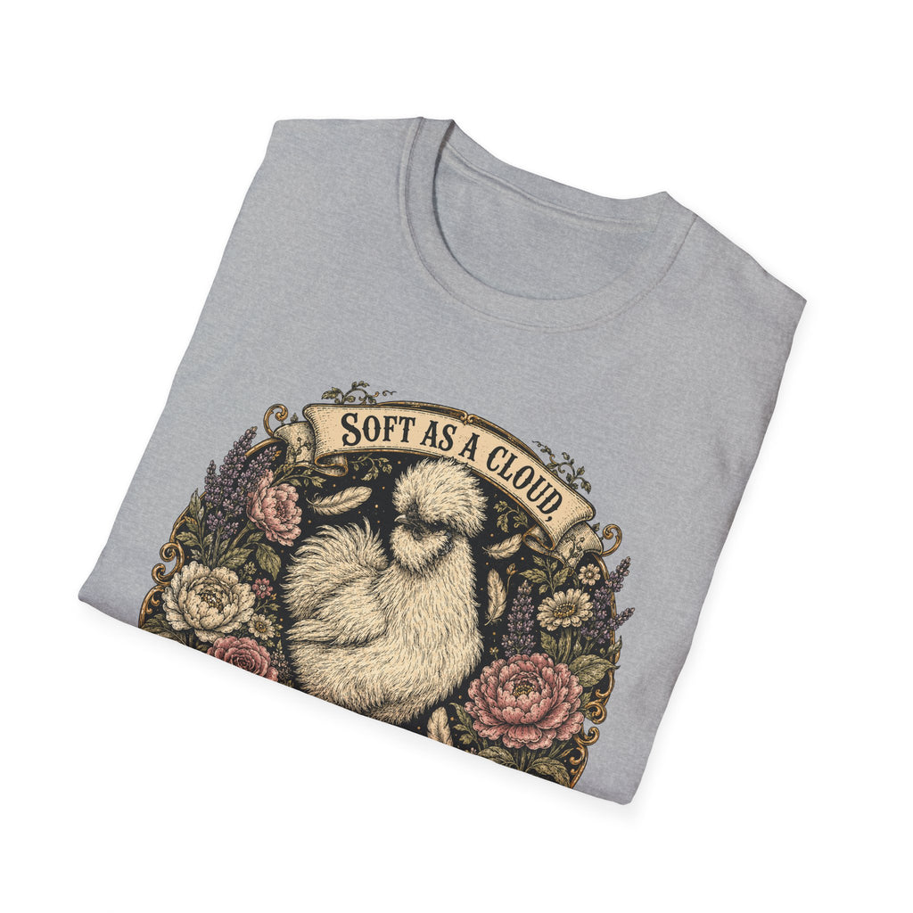 Soft as a Cloud Silkie T-Shirt — Floral Wreath Hen Tee