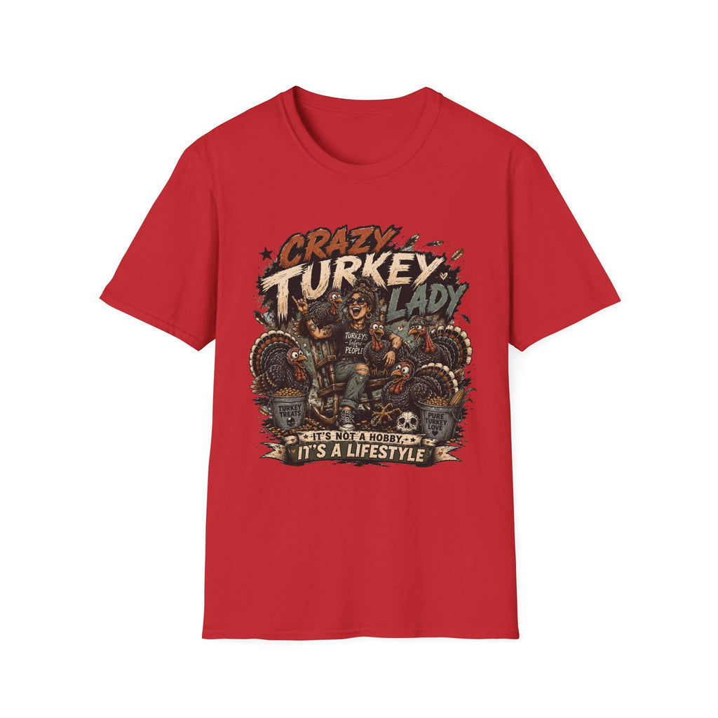 Crazy Turkey Lady Grunge Tee — Turkeys Before People