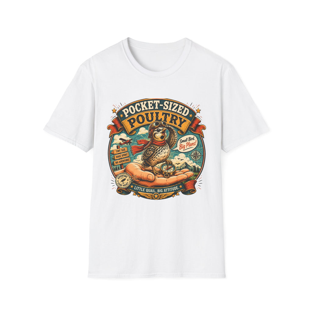 Tiny Quail Adventures T-Shirt — Quail Life Vintage Graphic Comic Tee