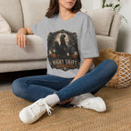 Night Shift Supervisor Ayam Cemani T-Shirt — Caretaker Rooster Graphic Tee