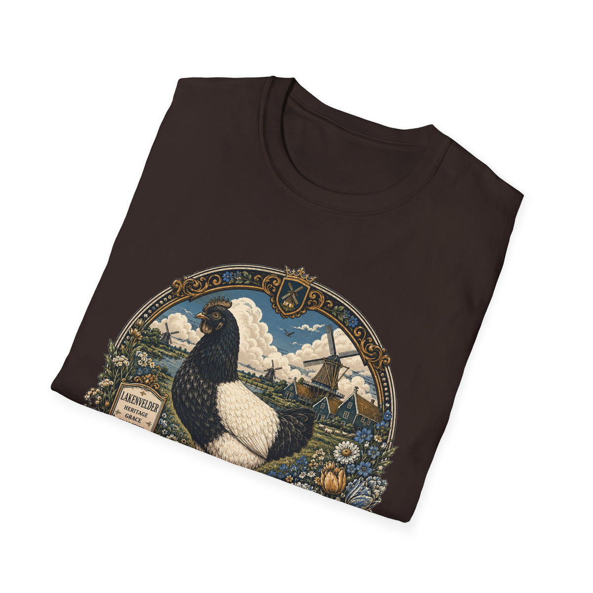 Lakenvelder Heritage Badge T-Shirt — Classic Never Fades Rooster Tee