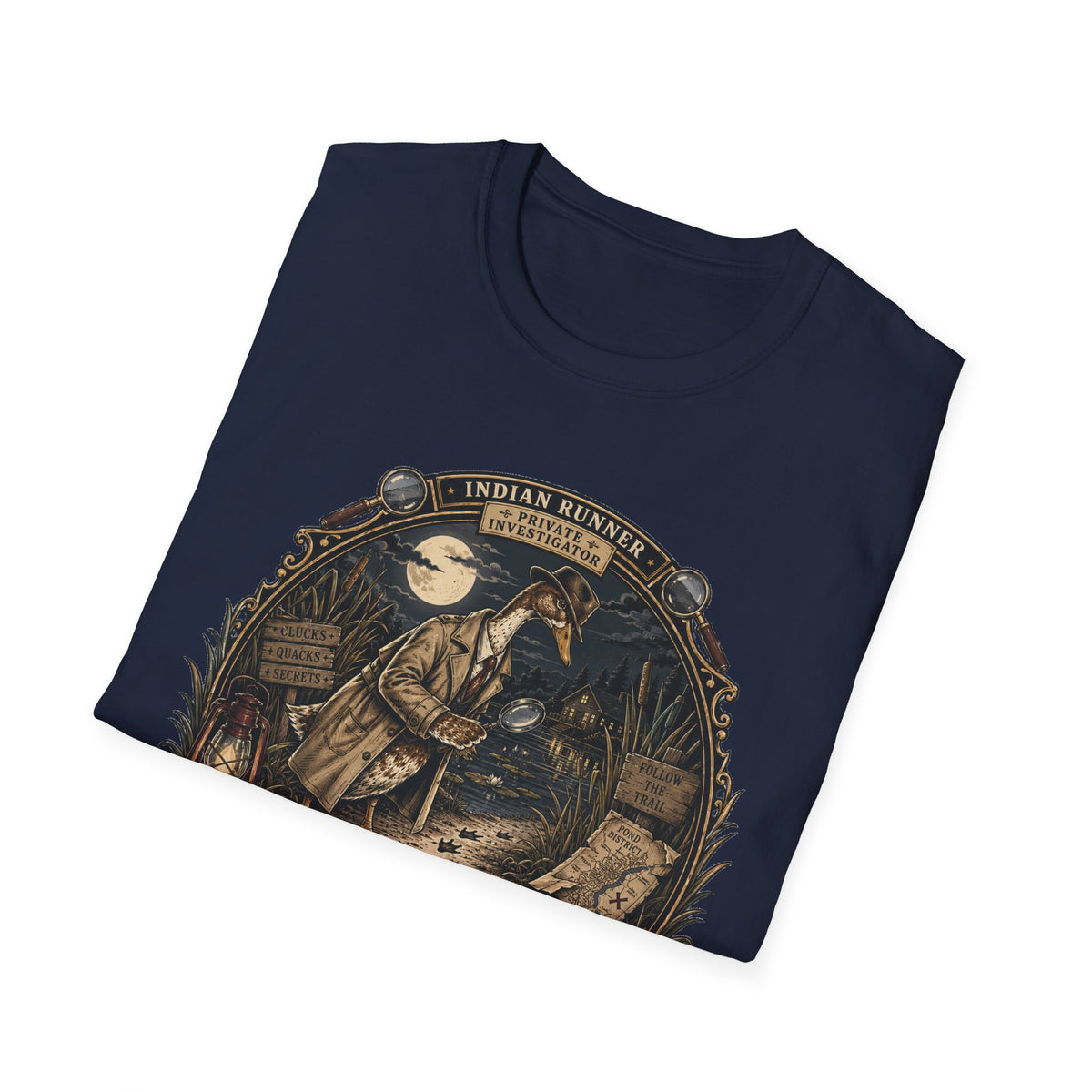 The Case of the Missing Breadcrumbs T-Shirt — Indian Runner Duck Mystery Tee