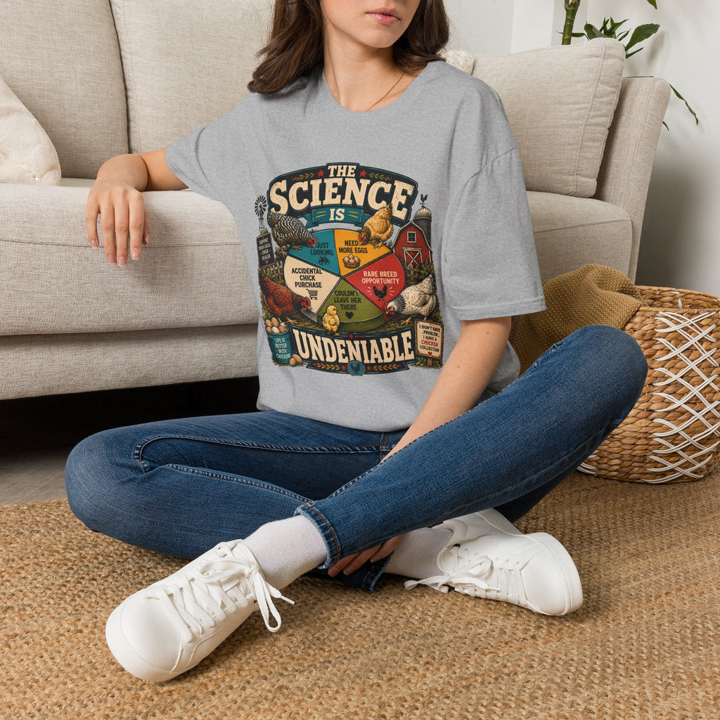 The Science Is Undeniable T-Shirt — Chicken Math Pie Chart Tee