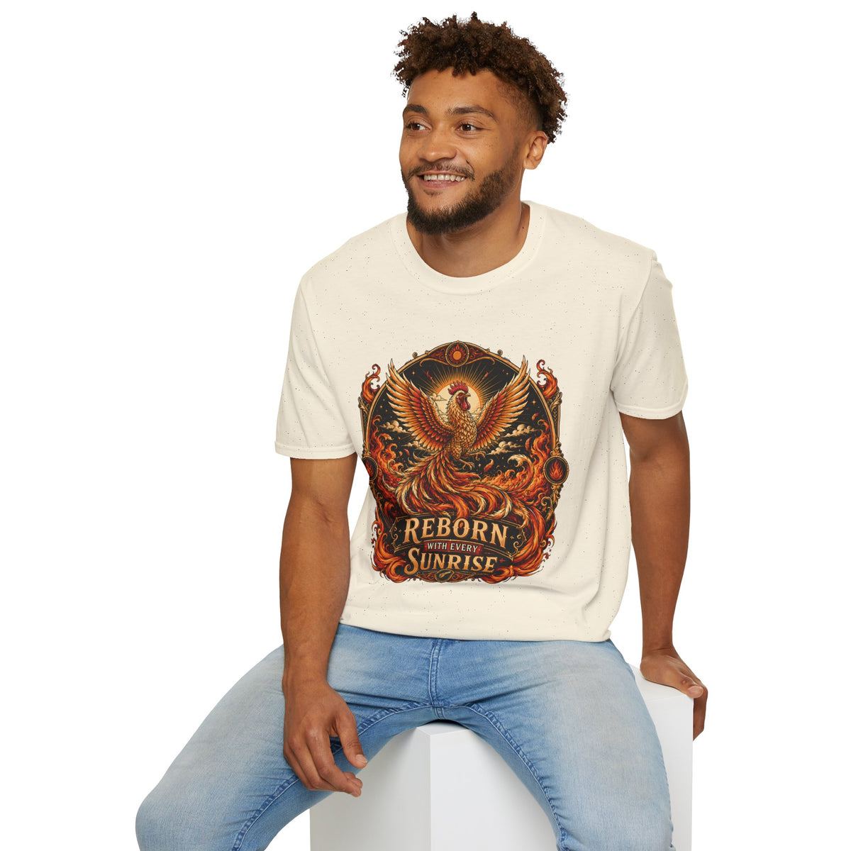 Rise With the Sun Rhode Island Red T-Shirt — Phoenix Rooster Tee