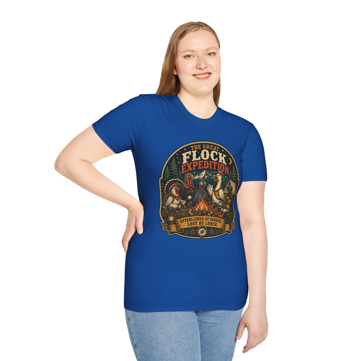 The Great Flock Expedition Tee — Vintage Poultry Adventure T-Shirt