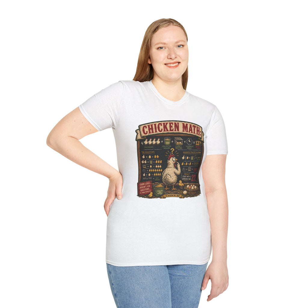 Advanced Poultry Algebra T-Shirt — Chicken Math Chaos Graphic Tee