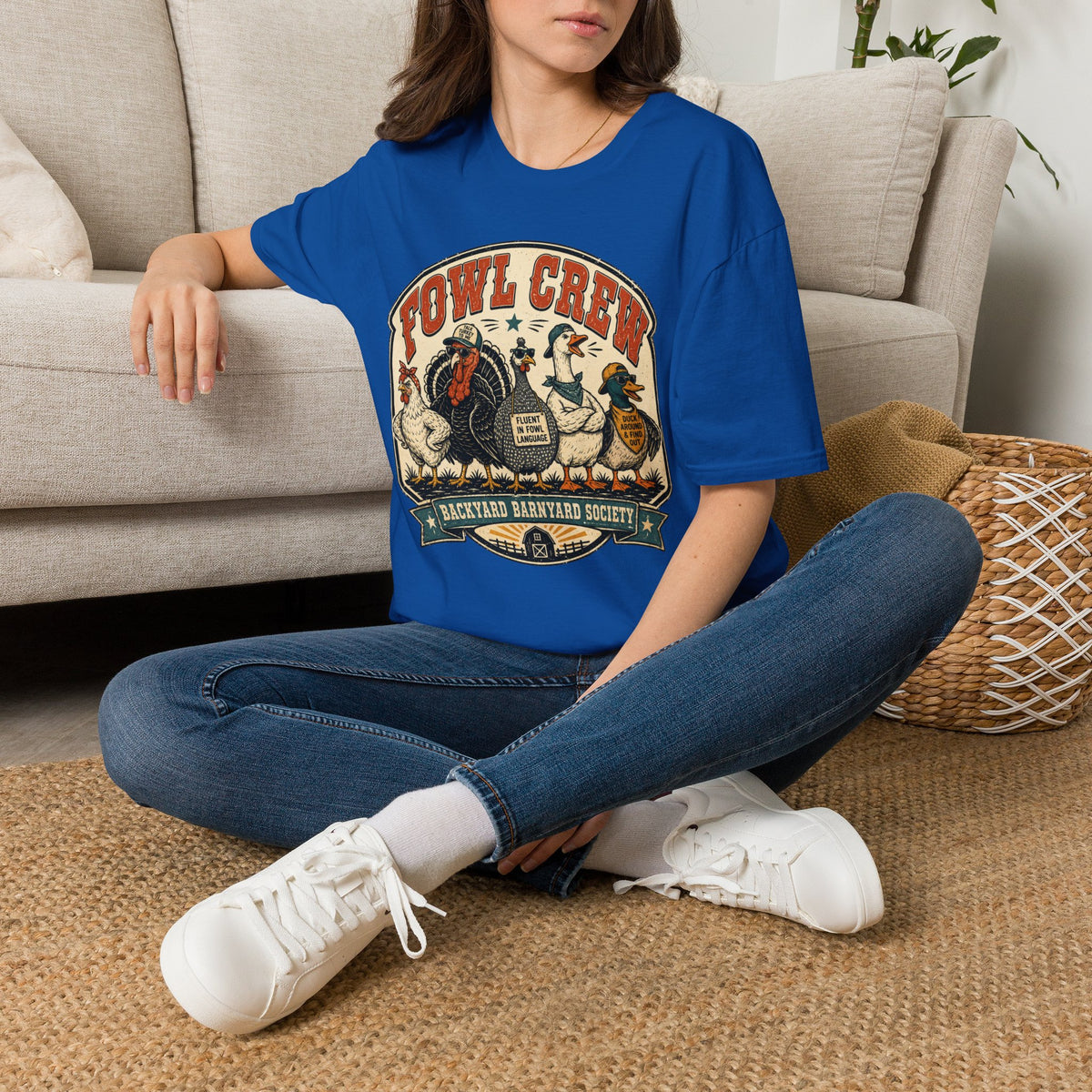 Fowl Crew Vintage Poultry T-Shirt – Funny Farm Animal Graphic Tee