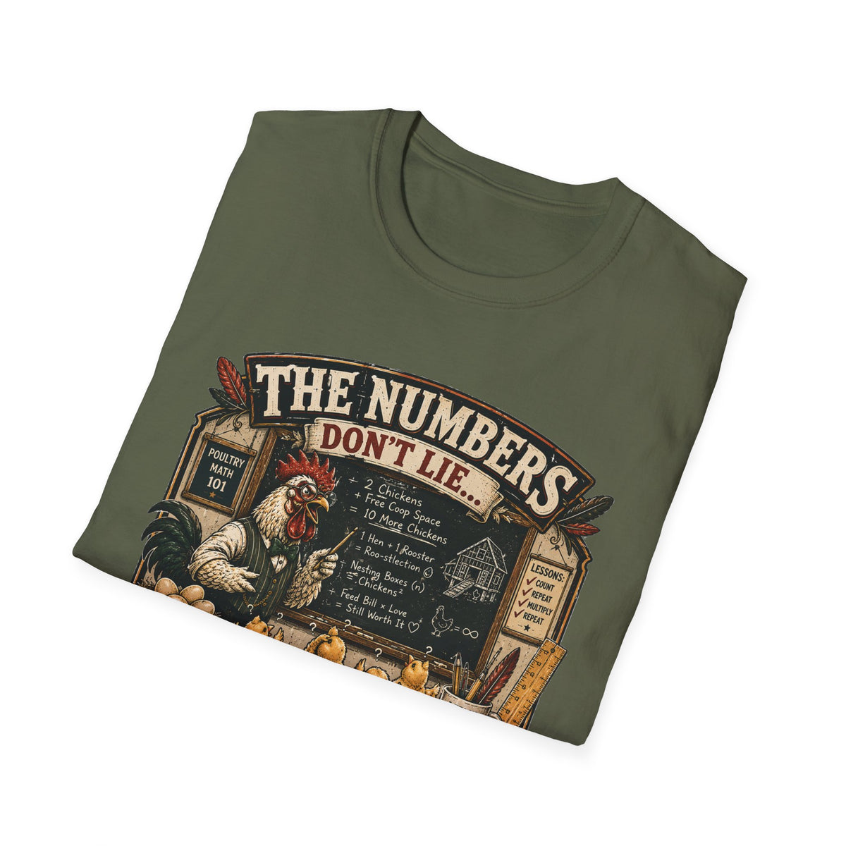 The Numbers Don't Lie They Multiply T-Shirt — Poultry Math 101 Tee