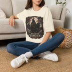 Shadow Samurai Ayam Cemani T-Shirt — Moonrise Warrior Rooster Tee