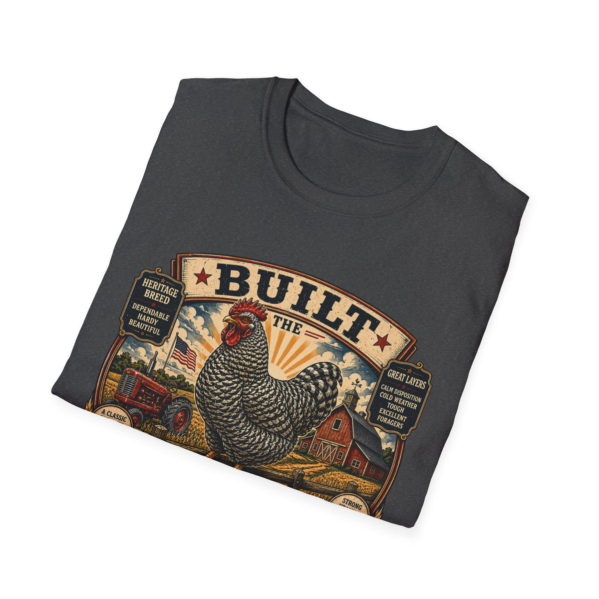 Barred Rock Heritage Farm T-Shirt — Original American Classic Rooster Tee