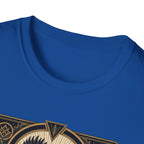The Black Crown Ayam Cemani T-Shirt — Art Deco Rooster Graphic Tee