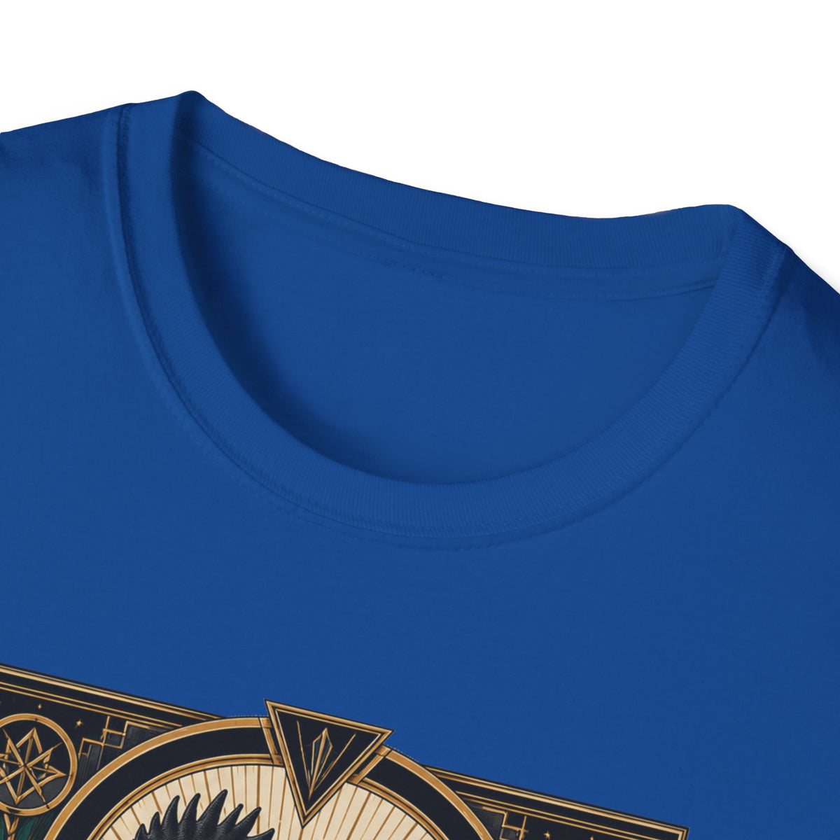 The Black Crown Ayam Cemani T-Shirt — Art Deco Rooster Graphic Tee
